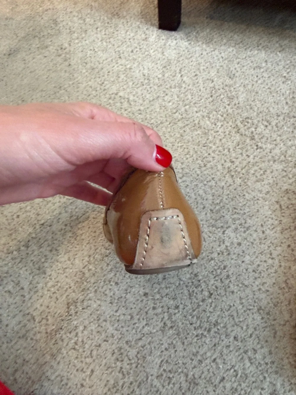 Tory Burch Royal Tan Patent Leather Ballet Flats, 8
